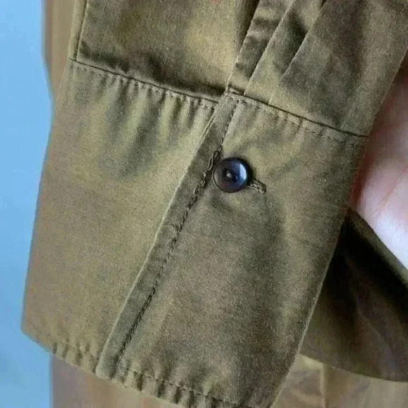 Coldwater Creek Top M brown zip collared career - Picture 4 of 7